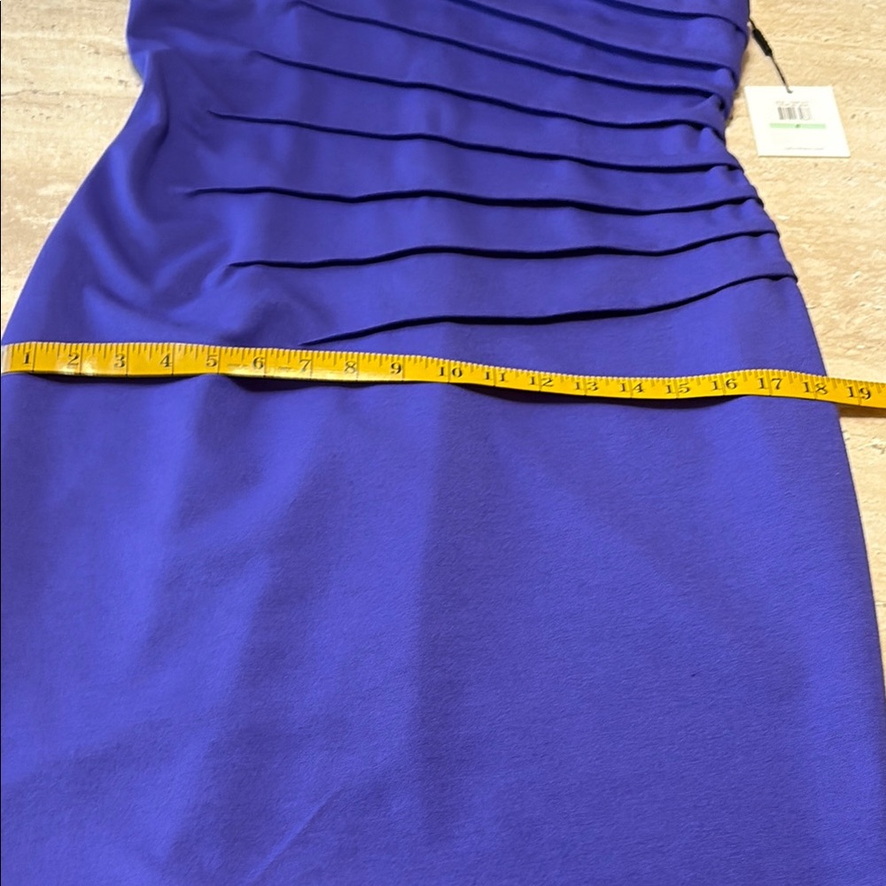 Calvin Klein Collection Blue Ruched Sheath Mini Dress-NWT - Picture 8 of 13